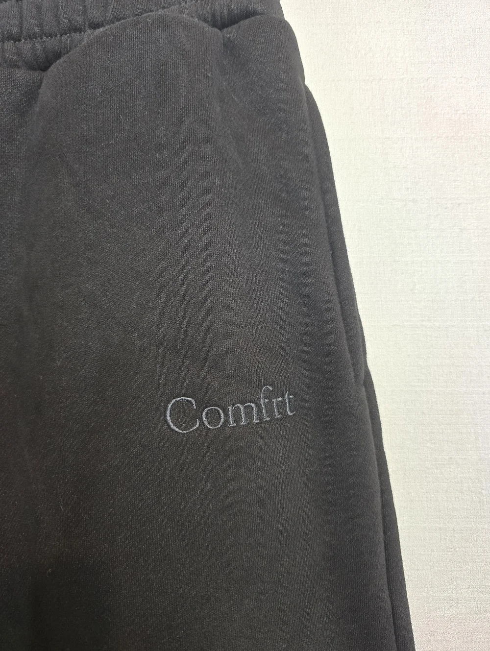 Comfrt High Rise Pull-On Jogger Signature Sweatpants Loungewear Black S